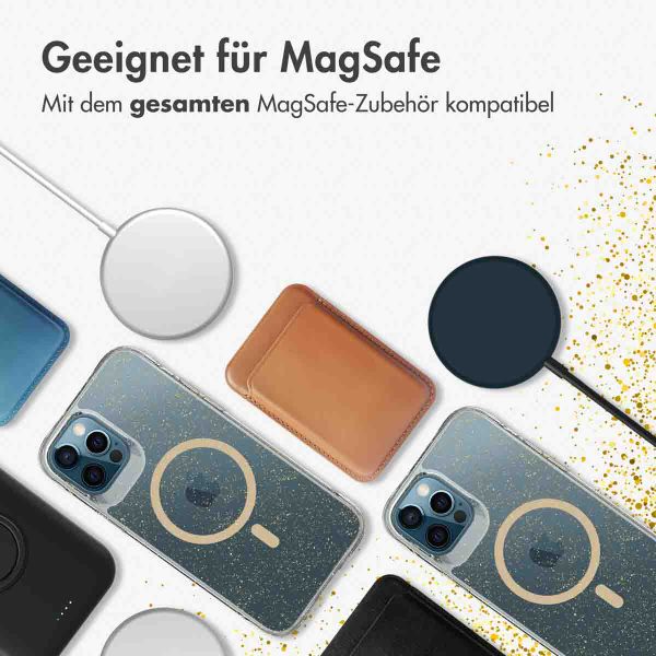 imoshion Klare Glitter Backcover mit MagSafe Apple iPhone 12 (Pro) - Gold