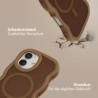 Selencia Wavy Backcover mit MagSafe Apple iPhone 16 - Mocha Brown