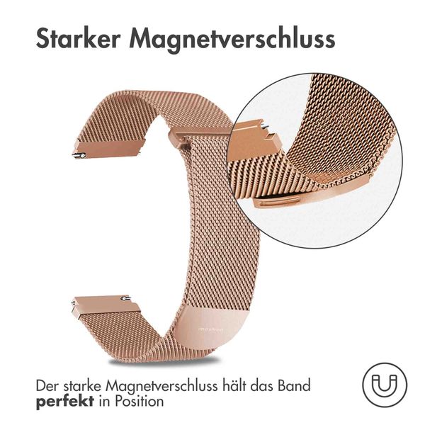 imoshion Mailändische Magnetarmband - 20-mm-Universalanschluss - Größe M - Rose Gold