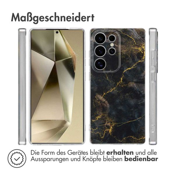 imoshion Design Hülle für das Samsung Galaxy S25 Ultra - Black Marble