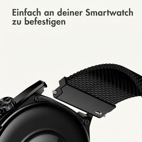 imoshion Mailändische Magnetarmband -   Universelle 20 mm Anschluss - Schwarz