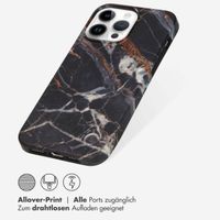 Selencia Aurora Fashion Back Case für das iPhone 14 Pro Max - ﻿Strapazierfähige Hülle - 100 % recycelt - Schwarzer Marmor