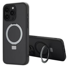 Accezz Ring Stand Backcover mit MagSafe Apple iPhone 15 Pro Max - Schwarz