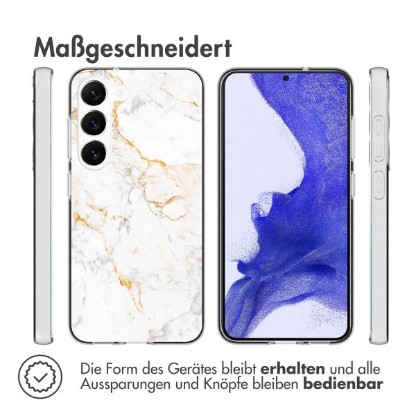 imoshion Design Hülle für das Samsung Galaxy S23 Plus - White Marble