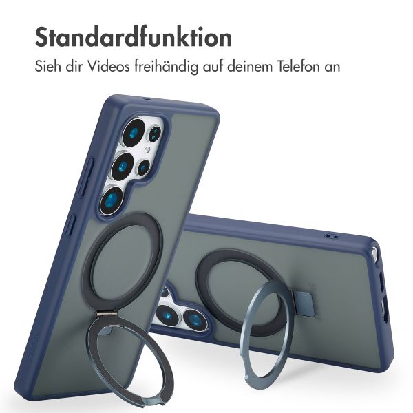 Accezz Ring Stand Backcover mit MagSafe Samsung Galaxy S25 Ultra - Blau
