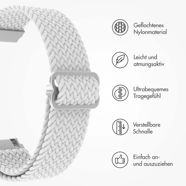 imoshion Gewebtes Nylonarmband - Universeller 22-mm-Anschluss - Weiß