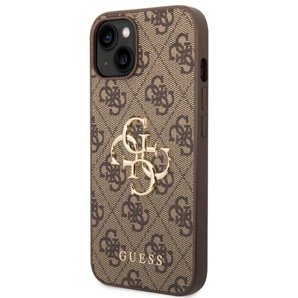 Guess 4G Metal Logo Back Cover für das Apple iPhone 14 - Braun
