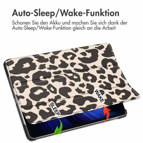 imoshion Design Trifold Klaphülle Xiaomi Pad 6 / 6 Pro - Leopard