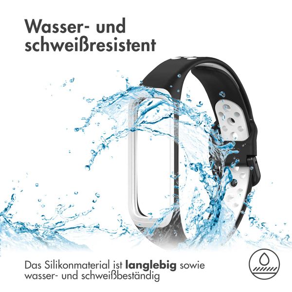 imoshion Silikonband Sport für das Samsung Galaxy Fit 2 - Schwarz / Weiß