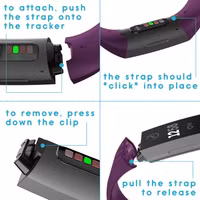 imoshion Silikonband für das  Fitbit Charge 3 / 4 - Violett