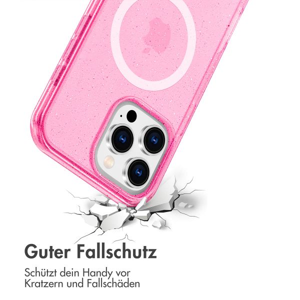 imoshion Sparkle Back Cover mit MagSafe Apple iPhone 16 Pro - Glitzer Rosa