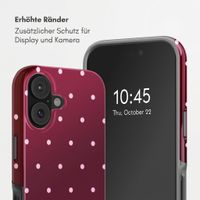 Selencia Vivid Rückabdeckung mit MagSafe Apple iPhone 17 - Happy Dots Burgundy