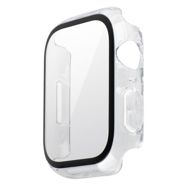 Uniq Legion Apple Watch Hülle mit Gehärtetem Glas-Displayschutz für die Apple Watch 7-9 - 45 mm - Dove (Clear)