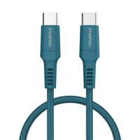 imoshion Braided USB-C-zu-USB-C Kabel - 1 Meter - Dunkelblau