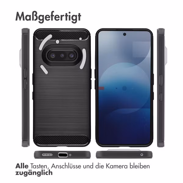imoshion Brushed Back Cover Nothing Phone (3a) - Schwarz