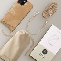 Selencia Nova Croco HandyHülle mit Kordel und Kartenhalter Apple iPhone 14 / 13 - Toasted Almond
