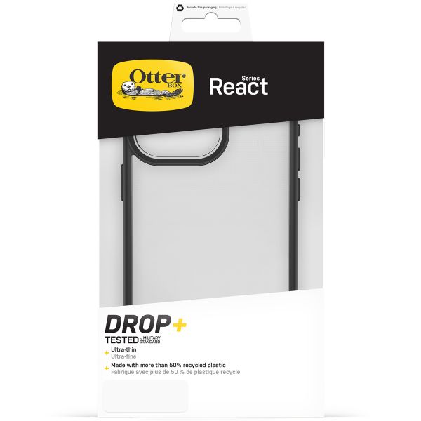 OtterBox React Backcover für das iPhone 15 Pro Max- Transparent / Schwarz