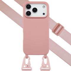 Selencia SilikonHülle mit abnehmbarem Band Apple iPhone 17 Pro - Sand Pink