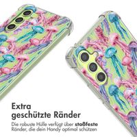 imoshion Design Hülle mit Band Samsung Galaxy A34 (5G) - Jellyfish Watercolor
