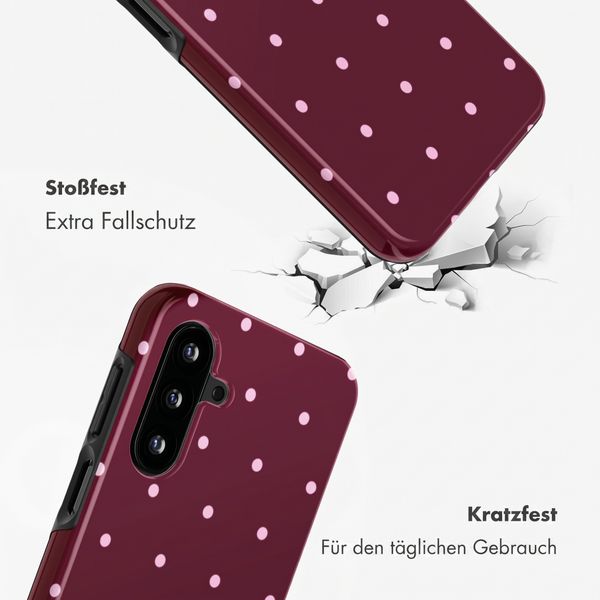 Selencia Vivid Back Cover Samsung Galaxy A17 (5G) / (4G) - Happy Dots Burgundy