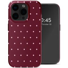 Selencia Vivid Rückabdeckung mit MagSafe Apple iPhone 15 Pro - Happy Dots Burgundy