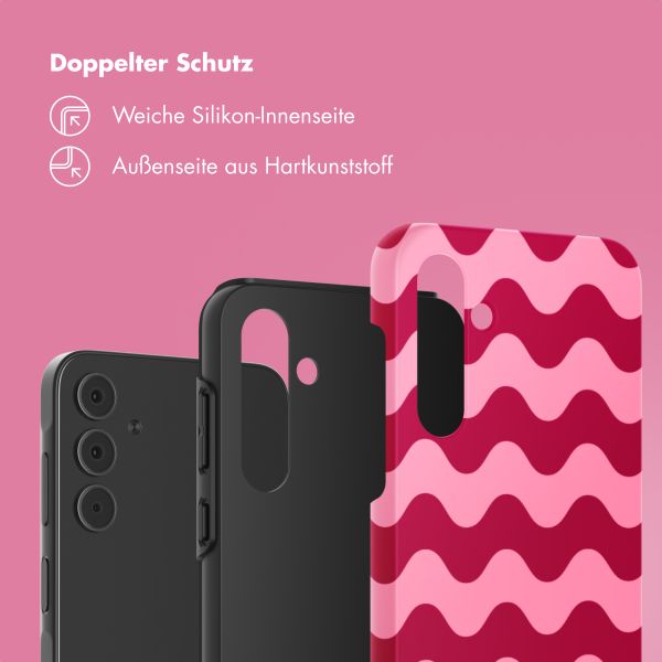 Selencia Vivid Tough Back Cover für das Samsung Galaxy A55 - Wave Vibes Lipstick