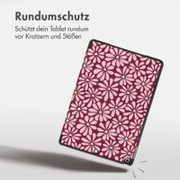 imoshion Design Trifold Klaphülle Apple iPad 9 (2021) 10.2 Zoll / iPad 8 (2020) 10.2 Zoll / iPad 7 (2019) 10.2 Zoll - Bloom Love Blush