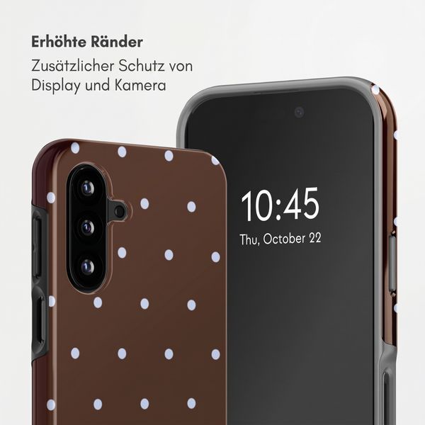 Selencia Vivid Back Cover Samsung Galaxy A17 (5G) / (4G) - Happy Dots Chocolate