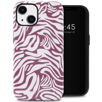 Selencia Vivid Tough Back Cover für das iPhone 14 - Trippy Swirl Dark Rose