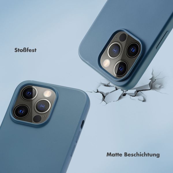 Selencia Back Cover mit luxuriöser Handschlaufe für das iPhone 14 Pro - Blau