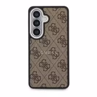 Guess 4G Leather Back Cover mit MagSafe Samsung Galaxy S26 - Gold Edge - Brown