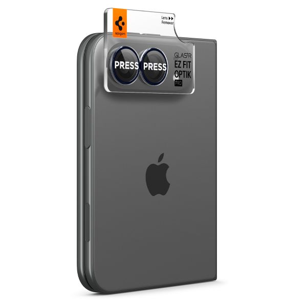 Spigen Optik Pro EZ Fit Lens Protector 2er-Pack Apple iPhone Duo - Black