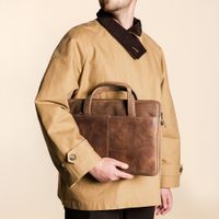 Accezz Leather Laptoptasche 16 Zoll - Cognac