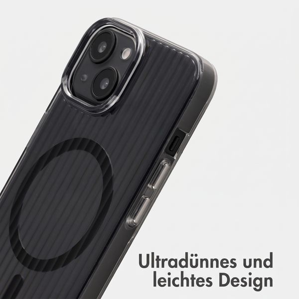 Accezz Lite Backcover mit MagSafe | Fluted | Apple iPhone 13 - Schwarz