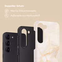 Selencia Vivid Back Cover Samsung Galaxy S23 - Golden Beige Marble