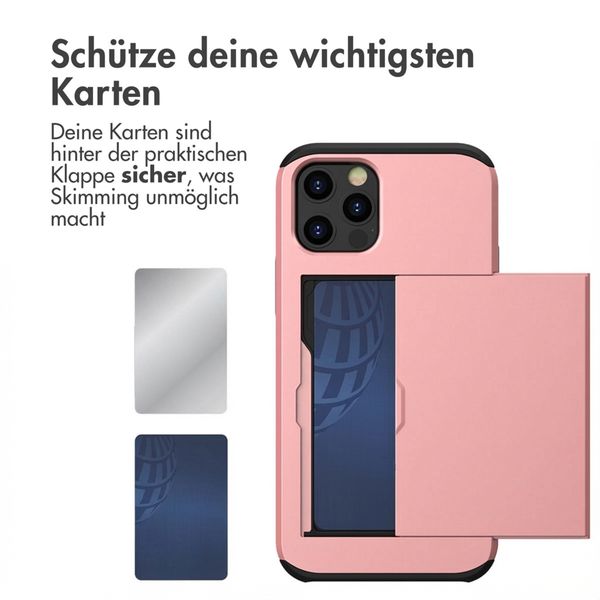 imoshion Backcover mit Kartenfach Apple iPhone 12 (Pro) - Rosé gold