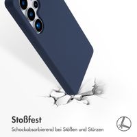 Accezz Liquid Silikoncase mit MagSafe Samsung Galaxy S25 Ultra - Dunkelblau