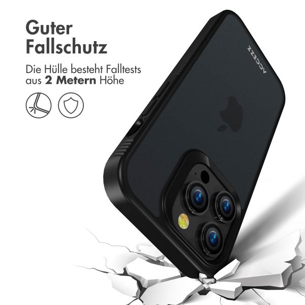 Accezz Rugged Frosted Back Cover für das iPhone 14 Pro - Schwarz