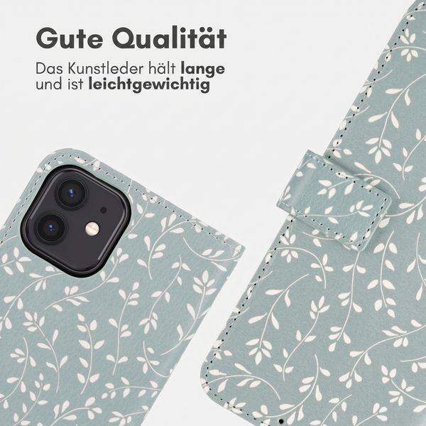 imoshion Design Klapphülle Apple iPhone 11 - Smoke Green Flowers