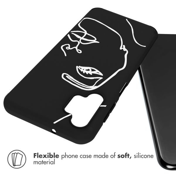 imoshion Design Hülle Samsung Galaxy A13 (5G) / A04s - Line Art Woman Black