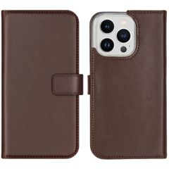 Selencia Echtleder Klapphülle Apple iPhone 14 Pro - Braun
