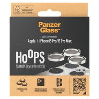 PanzerGlass Kameraprotektor Hoop Optic Rings für das iPhone 15 Pro / 15 Pro Max - White Metal