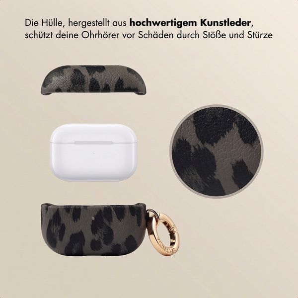 Selencia Sabi Hülle Panthermuster  Apple Airpods Pro 3 - Midnight Black