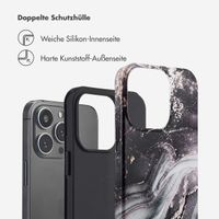 Selencia Vivid Tough Back Cover für das iPhone 13 Pro - Chic Marble Black