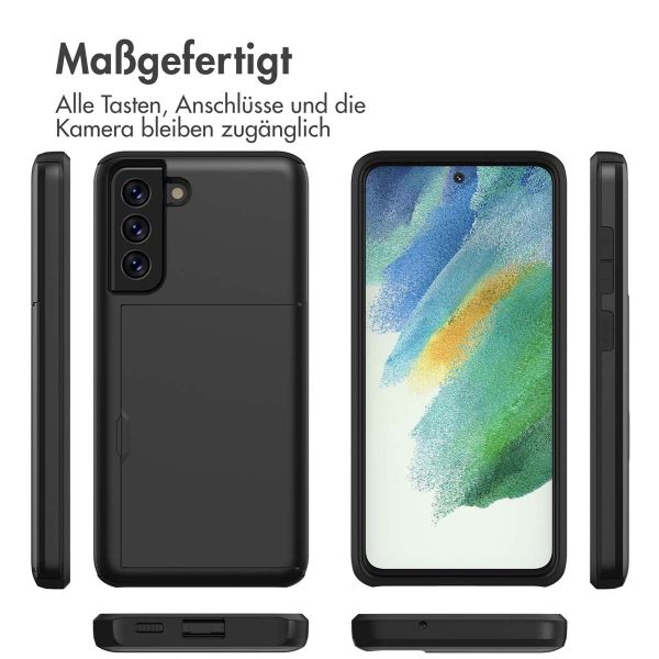 imoshion Backcover mit Kartenfach Samsung Galaxy S21 FE - Schwarz