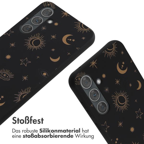 imoshion SilikonHülle design mit Band Samsung Galaxy A35 - Sky Black