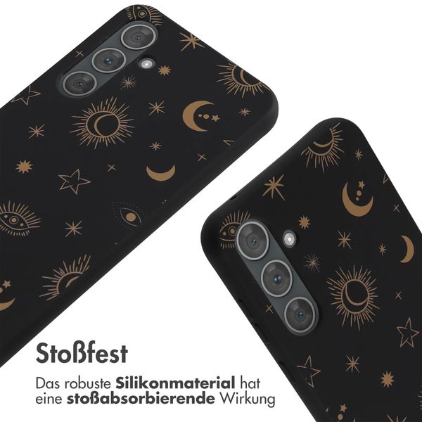 imoshion Silikonhülle design mit Band für das Samsung Galaxy A35 - Sky Black