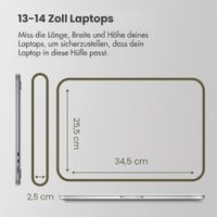 Accezz Laptop Hülle 13-14 Zoll - Laptop Sleeve - Schwarz