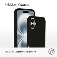 Accezz Liquid Silikoncase mit MagSafe für das Apple iPhone 16 Plus - Schwarz