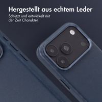 Accezz MagSafe Leather Backcover Apple iPhone 18 Pro / 17 Pro - Nightfall Blue